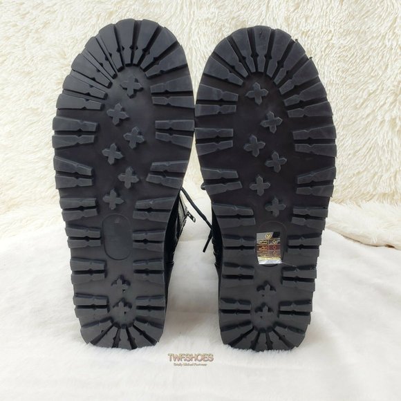 Valor Engineer Goth Combat Biker Ankle Boots Black Matte Men US Size - Picture 8 of 10